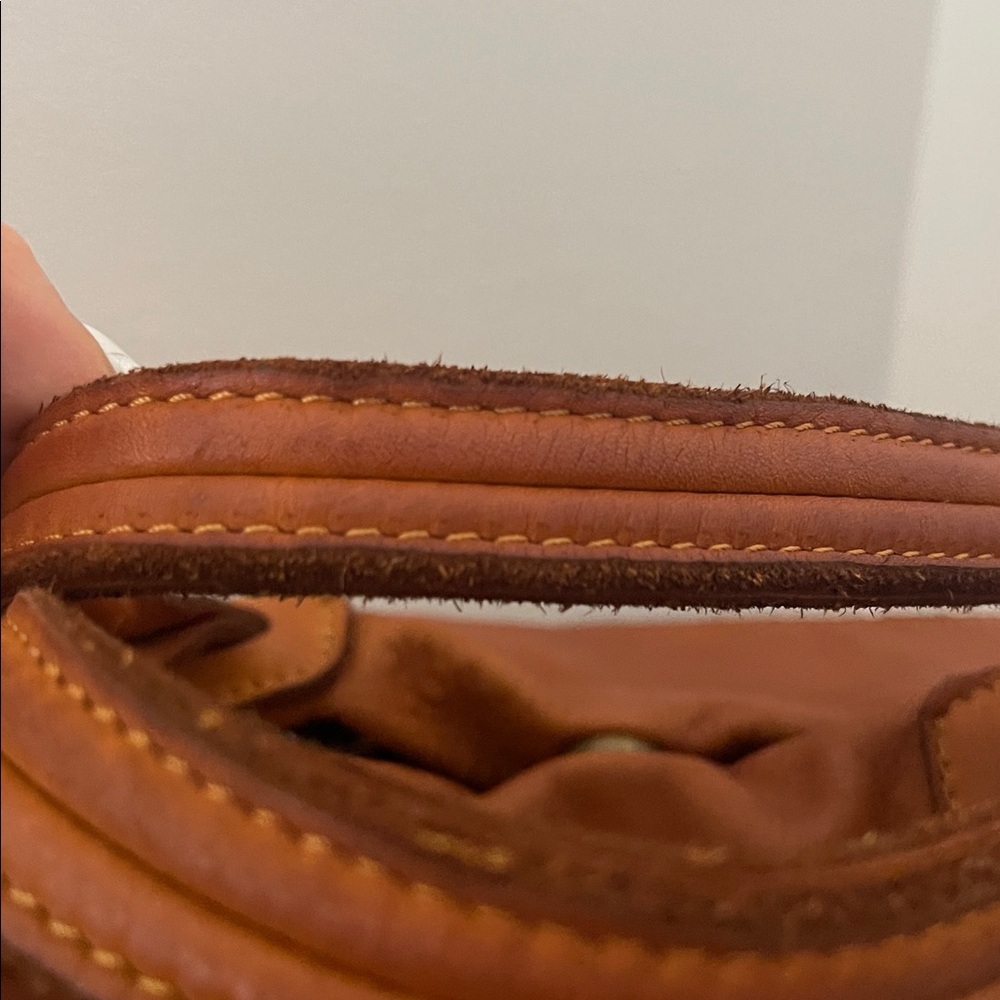 Sundance Cognac Brown Leather Handbag with Mini Pouch - Picture 4 of 11